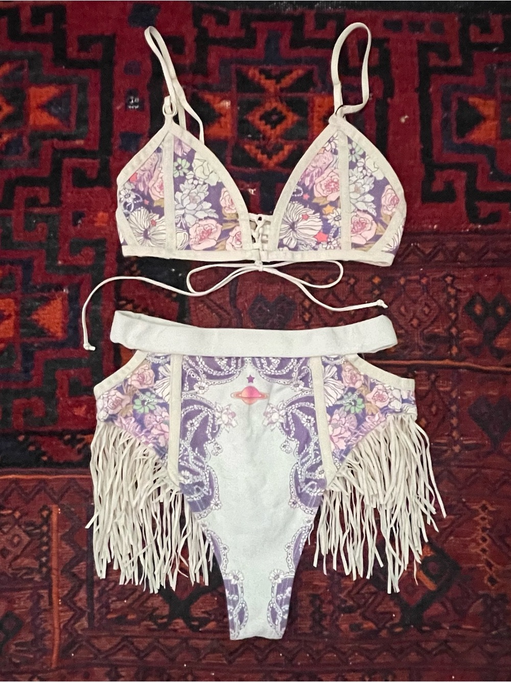 *Rare* “Oddity” Save the Parade Fringe Vegan Suede Set